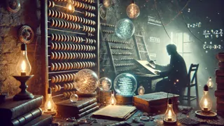 Un antiguo tomo se abrió revelando páginas con glifos numéricos indescifrables y diagramas arcaicos.