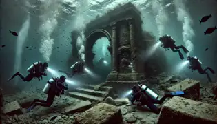 Los buzos se sumergen en las turbias profundidades del río Tisza, descubriendo las ruinas cubiertas de musgo de una antigua ciudad sumergida.
