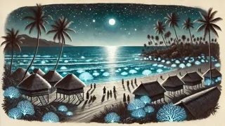 Costas de coral tonganas bajo un cielo nocturno estrellado