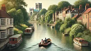 Une promenade en bateau sur la rivière Ouse à York.