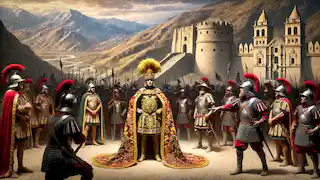 Atahualpa, el último Sapa Inca, es capturado por los conquistadores españoles mientras el Imperio Inca se acerca a su fin.