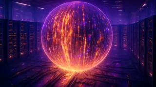 El núcleo resplandeciente de una antigua supercomputadora que genera simulaciones cósmicas