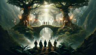 The Ayar brothers facing spectral guardians in the Sacred Forest
