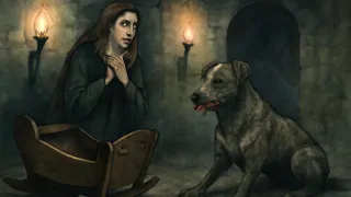 Lady Elinor enfrentándose a Beth Gellert en la cámara iluminada por velas.
