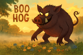 La primera y escalofriante visión del Boo Hog emergiendo de los campos brumosos de Texas.