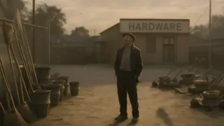 Gordon practica su imitación de abeja bajo una farola, con las sombras extendiéndose por el lote de la ferretería.