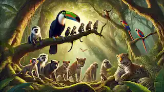 Tico, el tucán, está uniendo a los animales del bosque, incluidos monos y jaguares, para proteger su hogar en el Amazonas.
