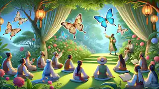 La historia de los amantes de las mariposas se reinterpreta en un escenario moderno, capturando la esencia de su amor.