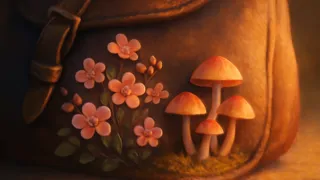 Un diminuto jardín de hadas escondido entre los pliegues del bolso