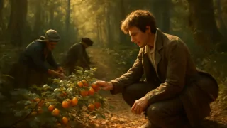 Familia suiza recolectando frutas tropicales en un exuberante bosque