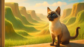 Skippyjon Jones en el borde de un cañón en el patio trasero