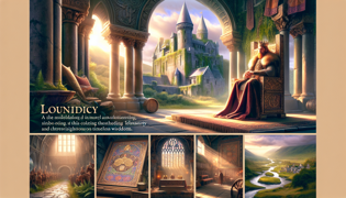 King Donnchadh in his ornate throne room, his hidden secret hinted by a refined circlet.