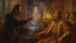 Pan Twardowski performs magic at King Zygmunt August’s court in Kraków.