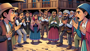 Los habitantes de San Martín debaten la existencia de El Chupacabra en una reunión comunitaria.
