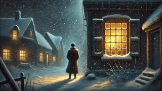 Werther alone in an autumn orchard at dusk after confessing his love