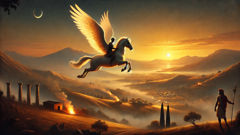 La historia de Belerófonte y la Quimera.