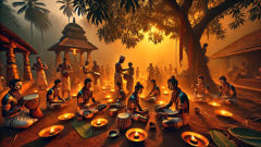 The Legend of the Buta Kola Spirits Dancers prepare as villagers gather: painted faces, ringing cymbals, and the first breath of the Buta Kola under temple lamps.