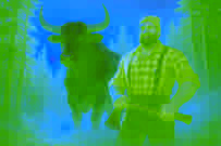 Pablo Bunyan y el poderoso buey azul
