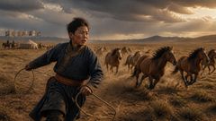 Le garçon qui luttait contre le cheval du vent