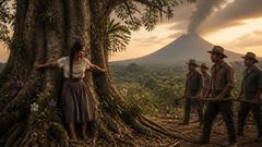 La ceiba que bebió el aliento del volcán
