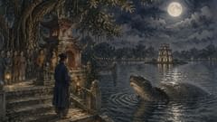 La Luna de laca y la tortuga de Hoàn Kiếm