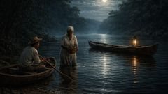 La noche en que la canoa-cobra se tragó la luna