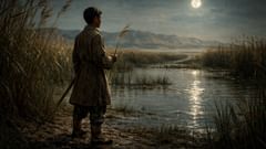 La flauta de caña de la luna de Kyzylkum