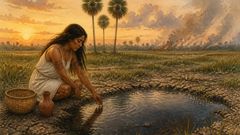 La mujer que tomó prestada la lluvia de las palmeras de burití La mujer que tomó prestada la lluvia de las palmeras de burití