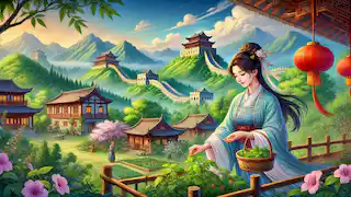 Meng Jiangnu llora en la Gran Muralla