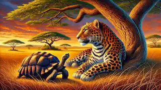 A História da Leopardo e da Tartaruga