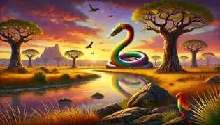 Nkisu, la Serpiente Arcoíris de Zambia