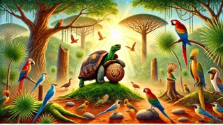The Tortoise and the Birds: A Skyward Feast