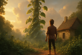 Jack y la planta de frijol: un cuento de valentía e ingenio