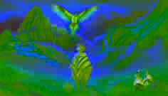 La Plume Arc-en-ciel du Perroquet andin