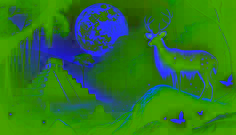 La Déesse de la Lune Maya et le Cerf Blanc