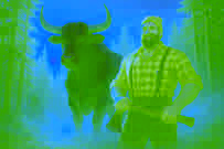Pablo Bunyan y el poderoso buey azul