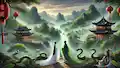 El cuento de la serpiente blanca y la serpiente verde.