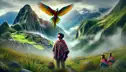 La Pluma Arcoíris del Loro Andino
