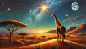 La estrella de la jirafa en el Karoo