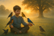 El pequeño niño que conversaba con los pájaros