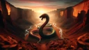 La serpiente arcoíris y la formación de la tierra