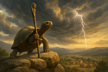 La Tortuga Travesura y el Hacedor de Lluvias